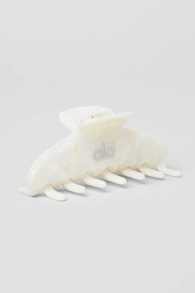90's Claw Clip - White Pearl