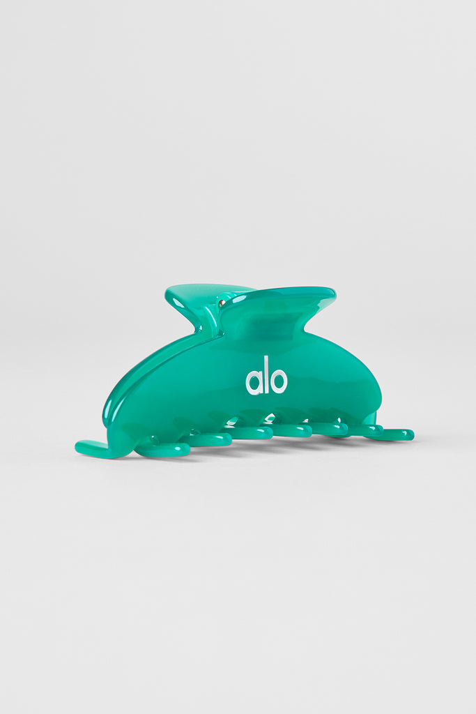90's Claw Clip - Spruce Green Clear | ALO