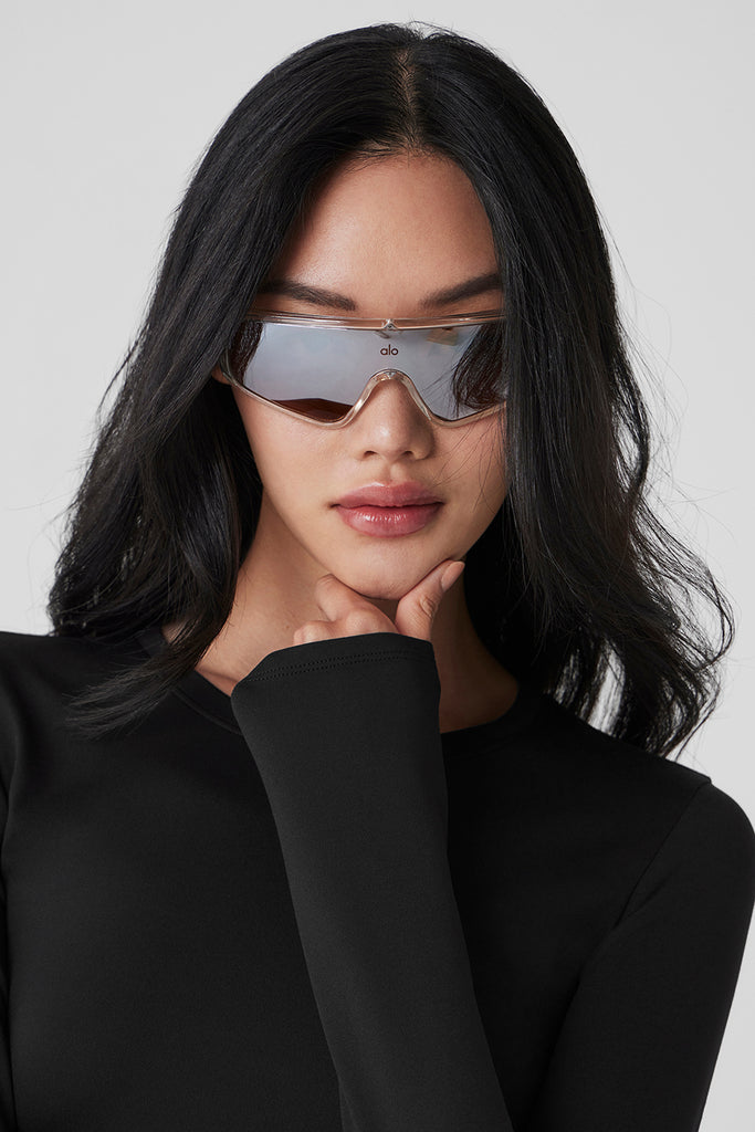 Infamous Sunglasses Chrome Shiny/Clear Alo Yoga