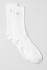 Unisex Half-Crew Understated Sock - White