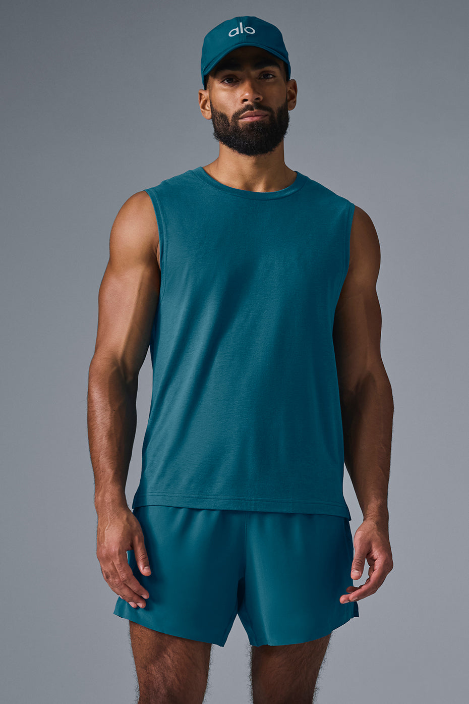 The Triumph Muscle Tank - Oceanic Teal | ALO