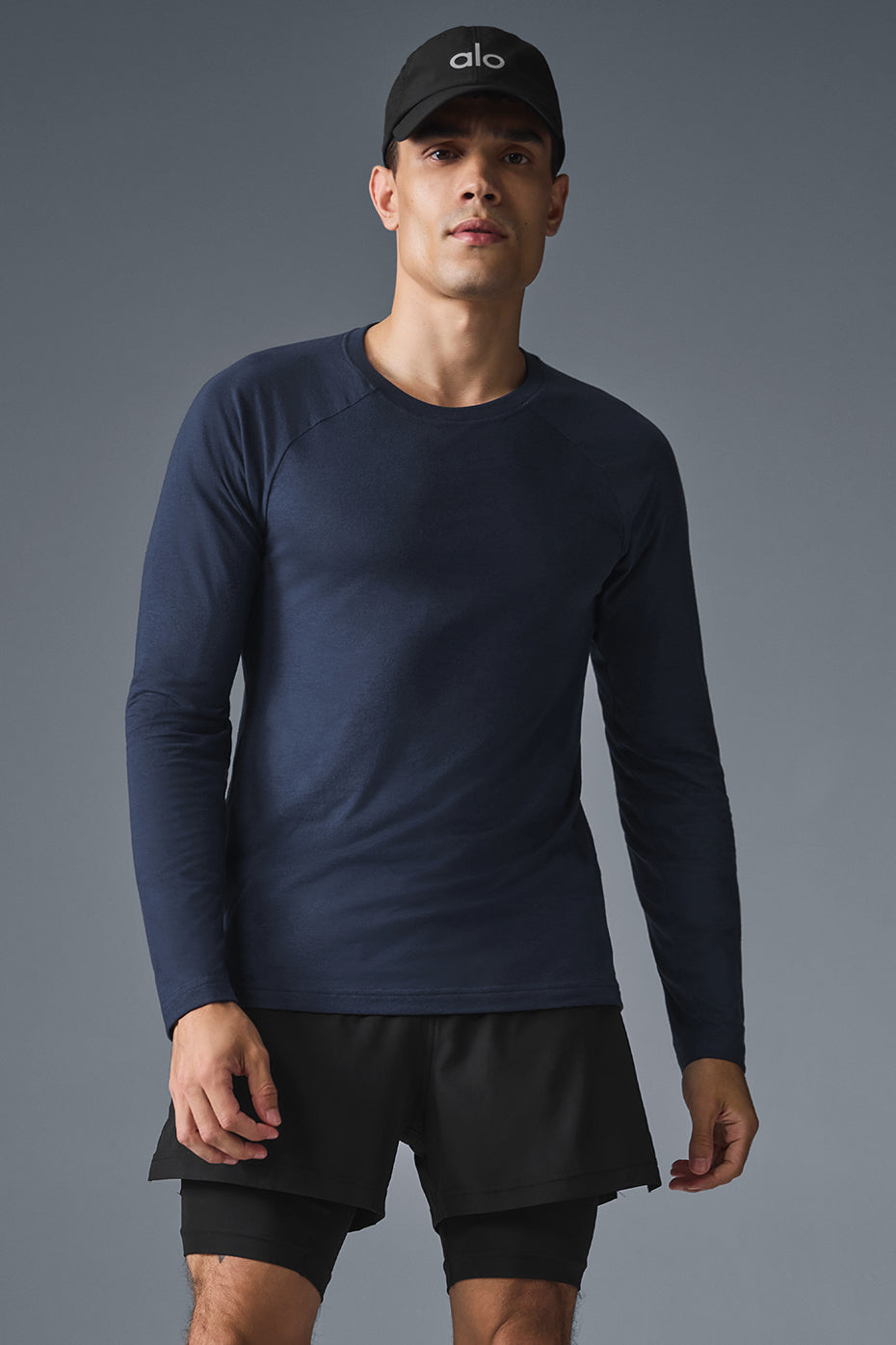 Triumph Long Sleeve Tee - Navy | ALO