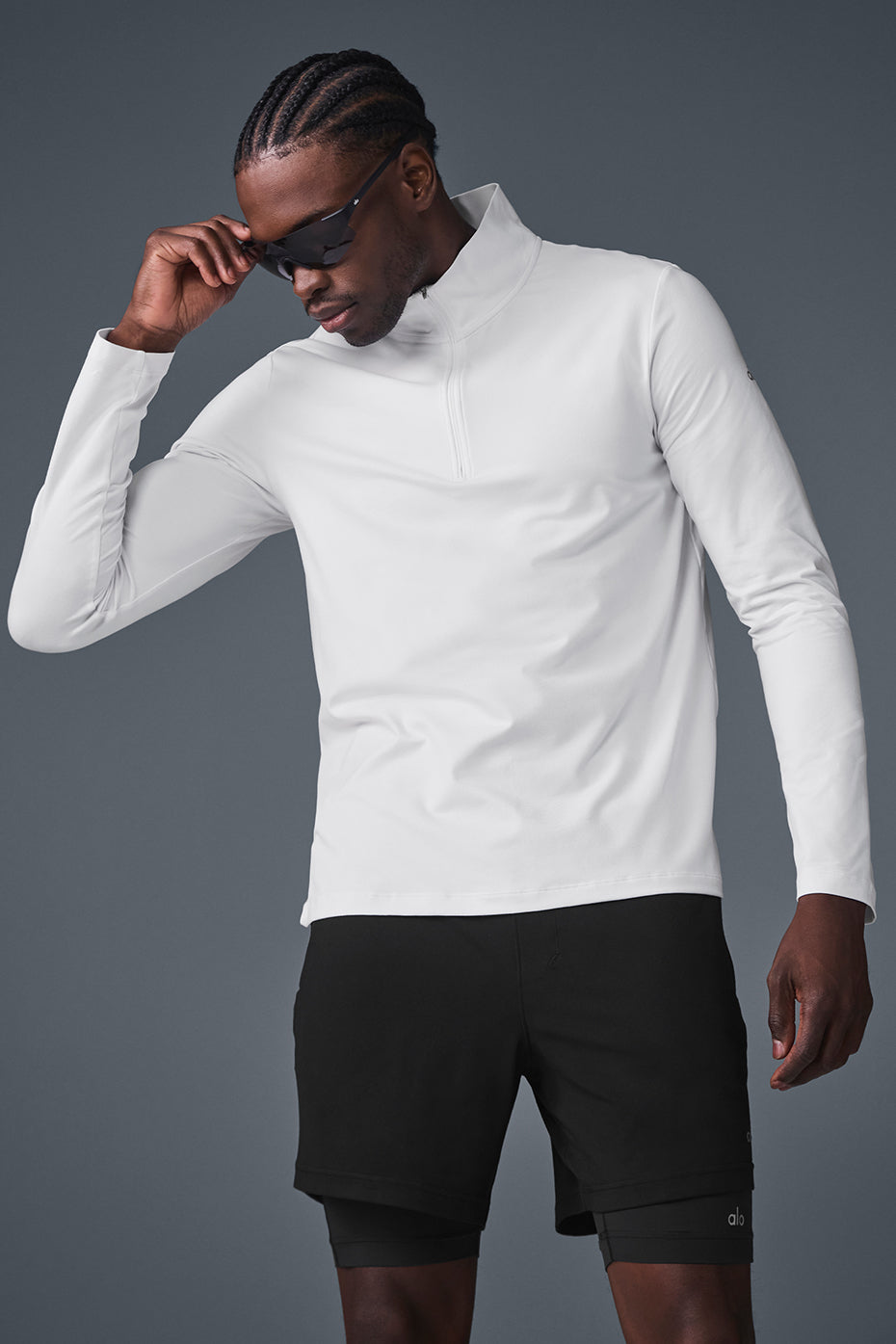 Conquer 1/4 Zip Reform Long Sleeve - White | ALO