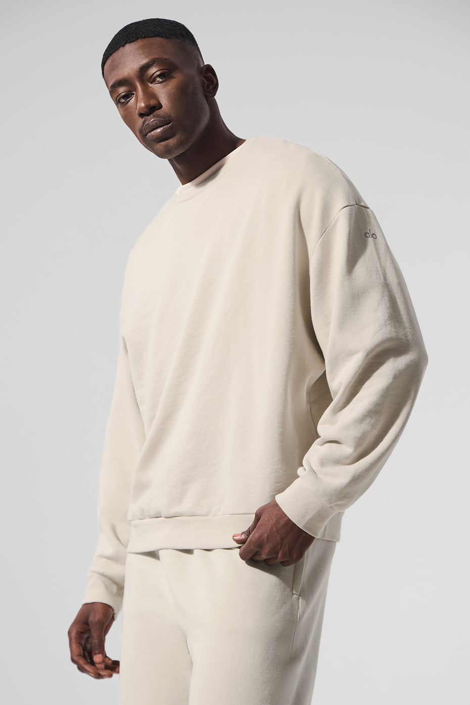 Chill Crew Neck Pullover - Bone | ALO