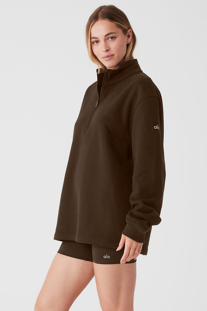 Renown Heavy Weight 1/4 Zip Espresso Alo Yoga