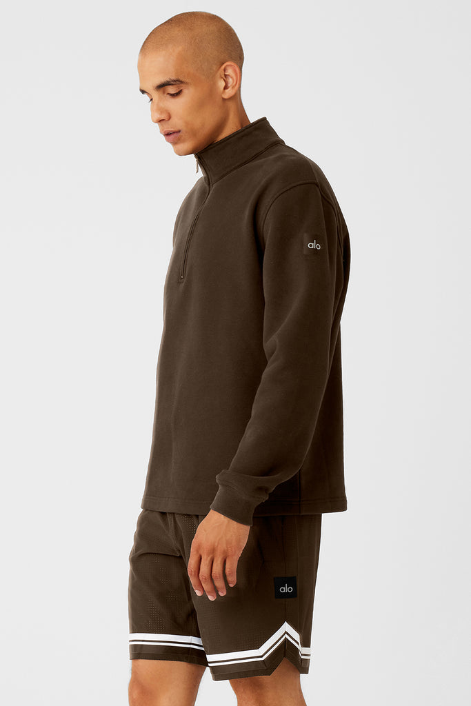 Renown Heavy Weight 1/4 Zip - Espresso | ALO