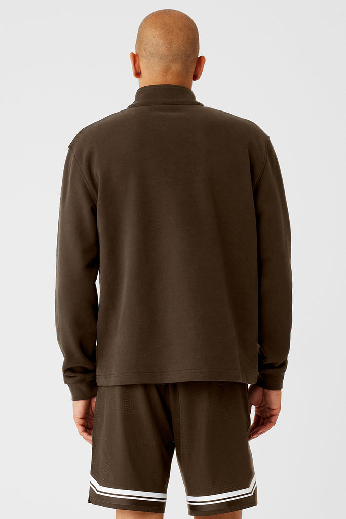 アルベロベロ Renown Heavy Weight 1/4 Zip - Espresso | ALO