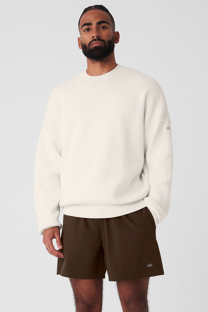 Scholar Crew Neck Sweater - Ivory | ALO