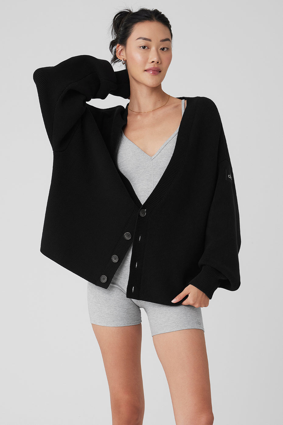 Scholar Cardigan Sweater - Black | ALO
