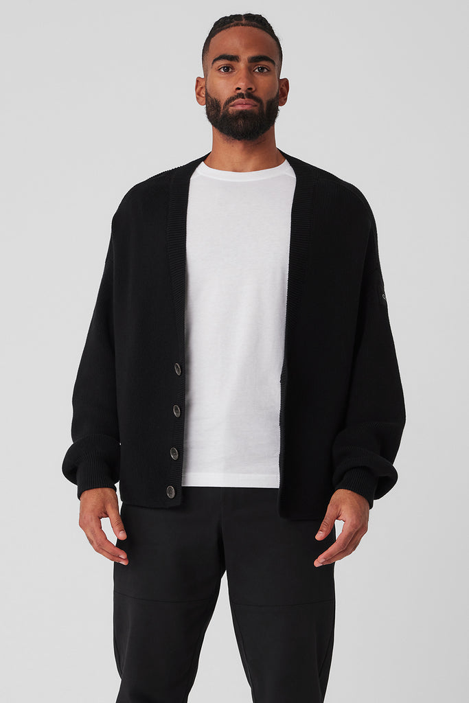 Scholar Cardigan Sweater - Black | ALO Scholar Cardigan Sweater - Black | ALO