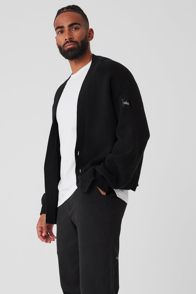 Scholar Cardigan Sweater - Black | ALO