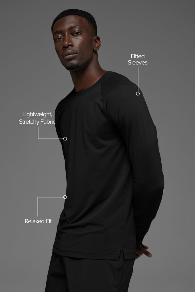 Idol Crewneck Long Sleeve - Black | ALO