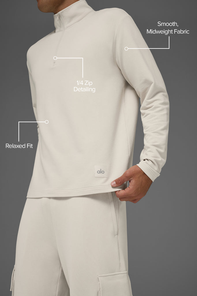 Double Take Long Sleeve 1/4 Zip - Bone | ALO