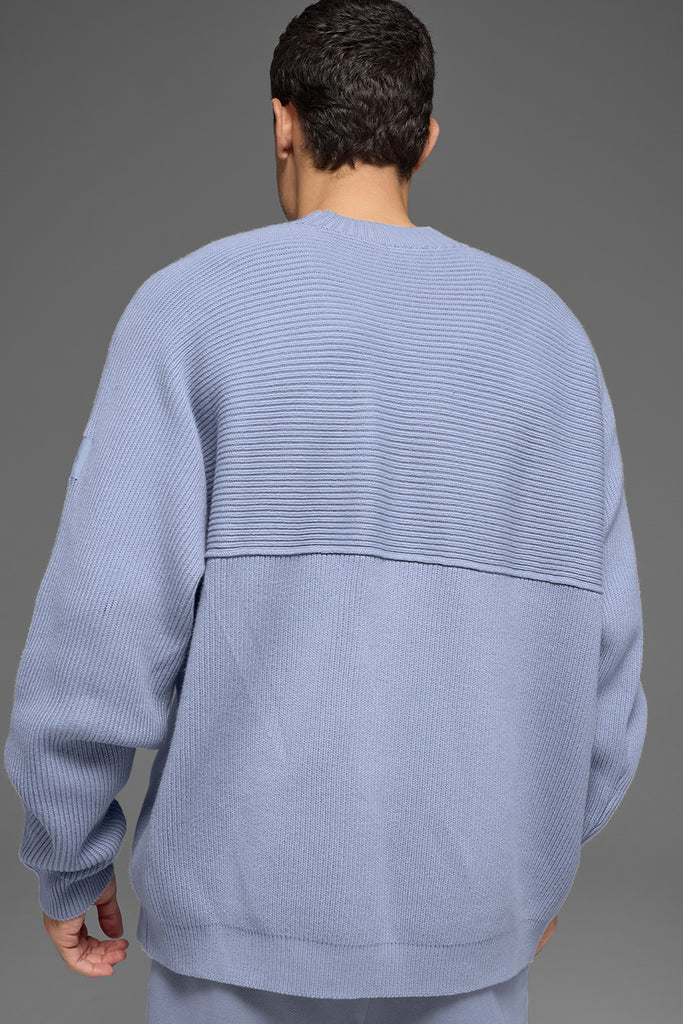 Domain Shift Rib Knit Sweater Crew - Winter Frost | ALO