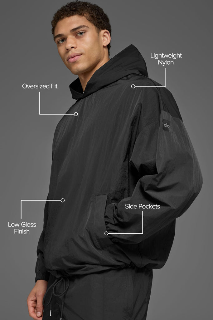 Axis Hooded Pullover - Black | ALO