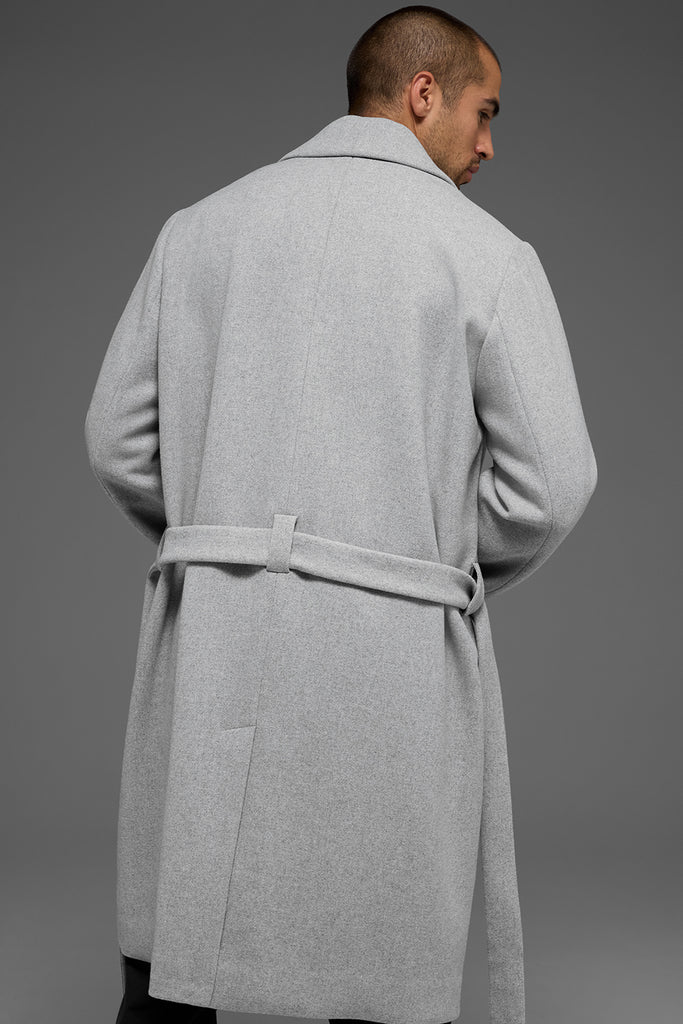 Wool Gameday Overcoat - Athletic Heather Grey | ALO