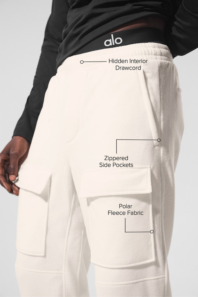 Polar Fleece Ridge Cargo Pants - Ivory | ALO