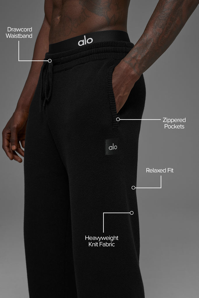 Scholar Straight Leg Sweatpant - Black | ALO