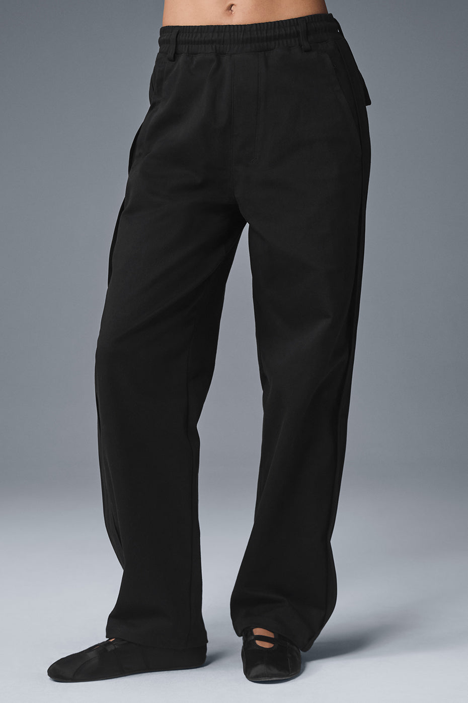 Edition Sueded Straight Leg Pant - Black | ALO