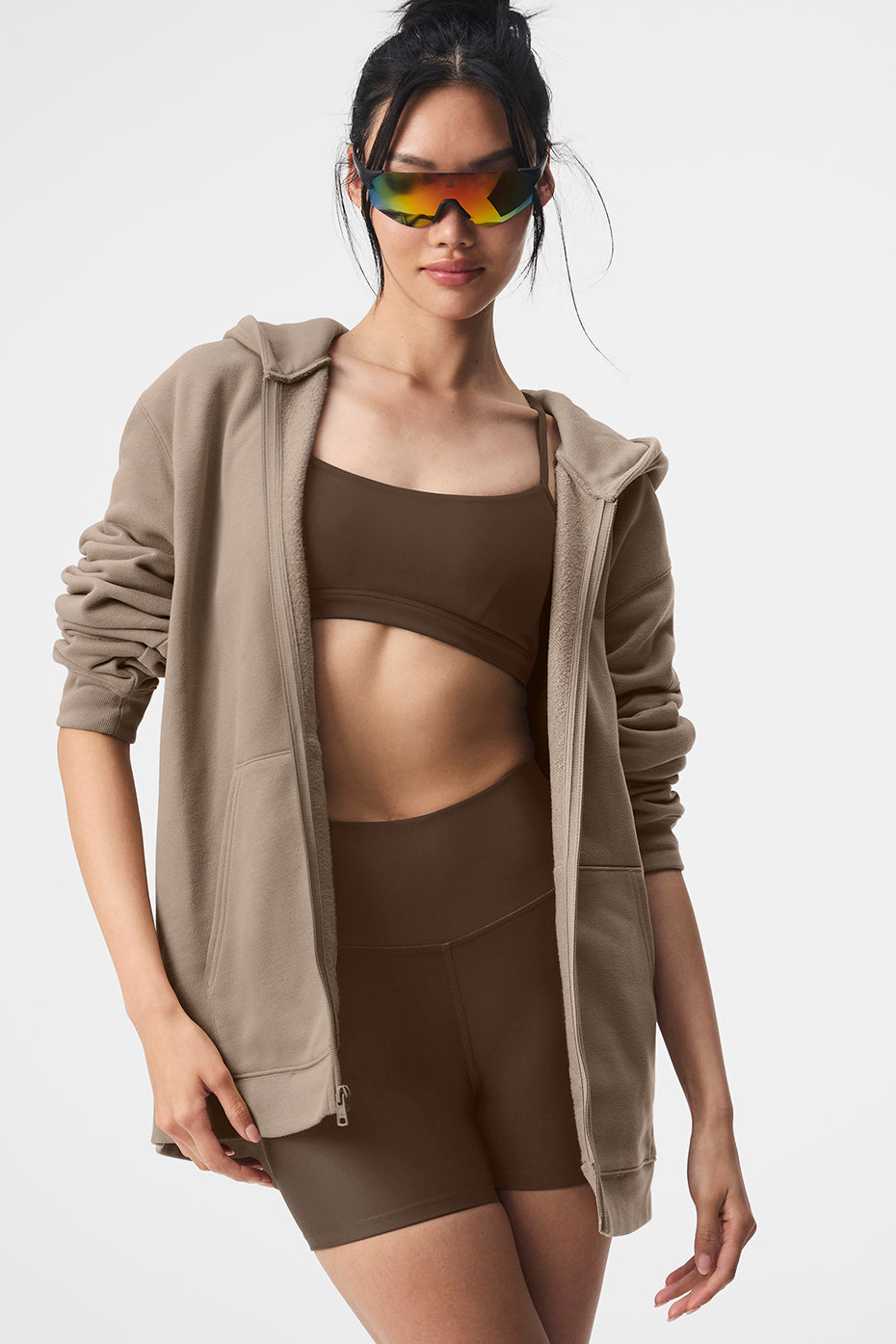 aloウエア Conquer 1/4 Zip Reform Long Sleeve - Limestone | ALO