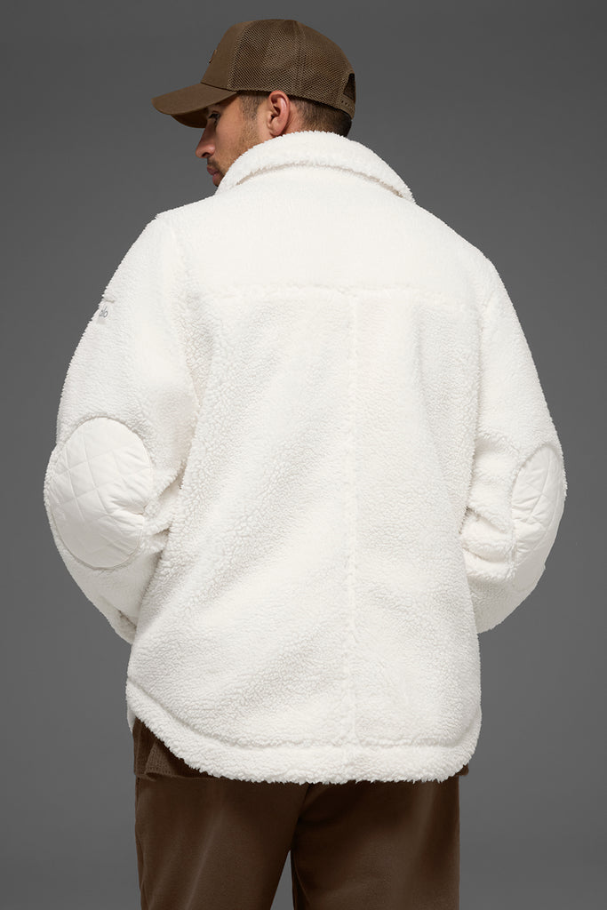 Sherpa Edge Shacket - Ivory | ALO