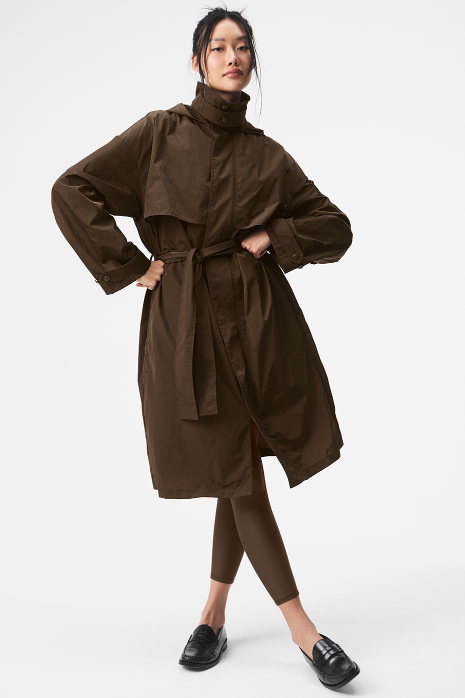 Crinkle On The Move Trench - Espresso | ALO