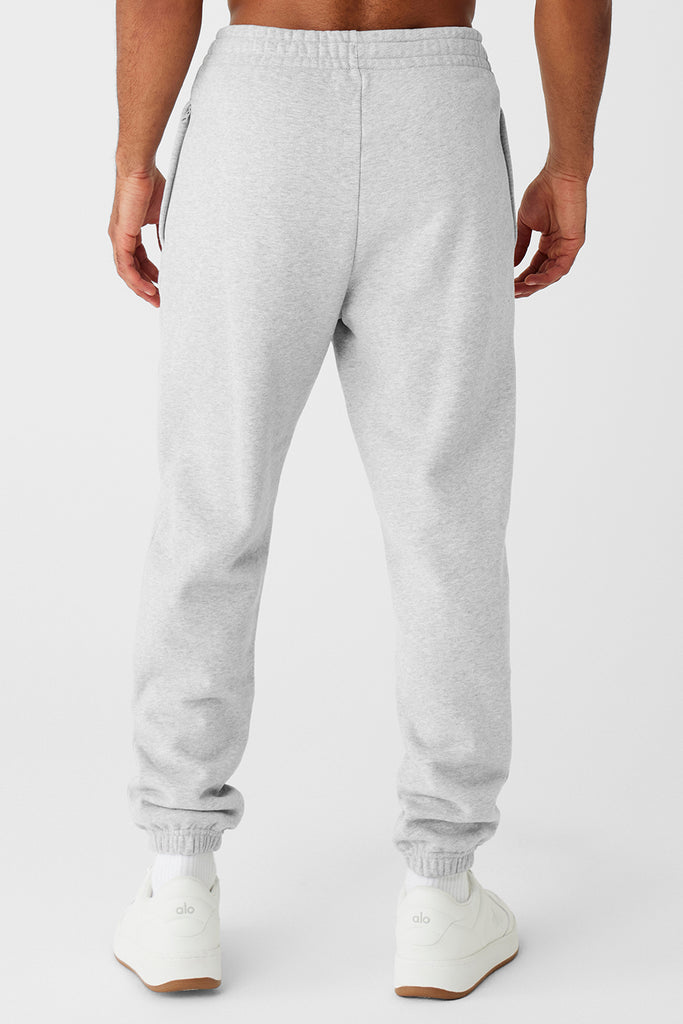 Cuffed Renown Heavy Weight Sweatpant - Athletic Heather Grey | Alo