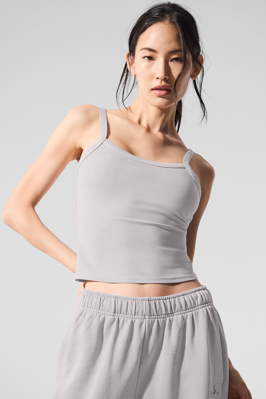 Washed Alosoft Sweet Talker Tank - Grey Sky Wash | ALO