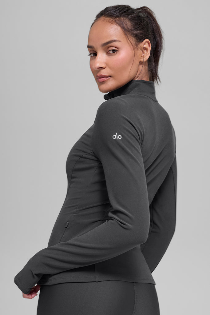 Alosoft 1/2 Zip Rapid Pullover - Anthracite | ALO