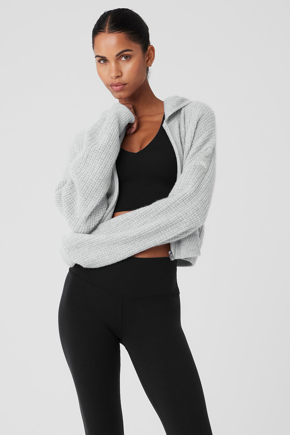 Lululemon Mellow In Hoodie Waffle Knit Heathered Core Medium Grey  Athleisure M L Size L - $60 - From Jillian