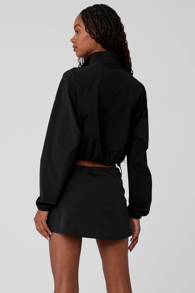 1/4 Zip Cropped In The Lead Coverup - Black | Alo Yoga