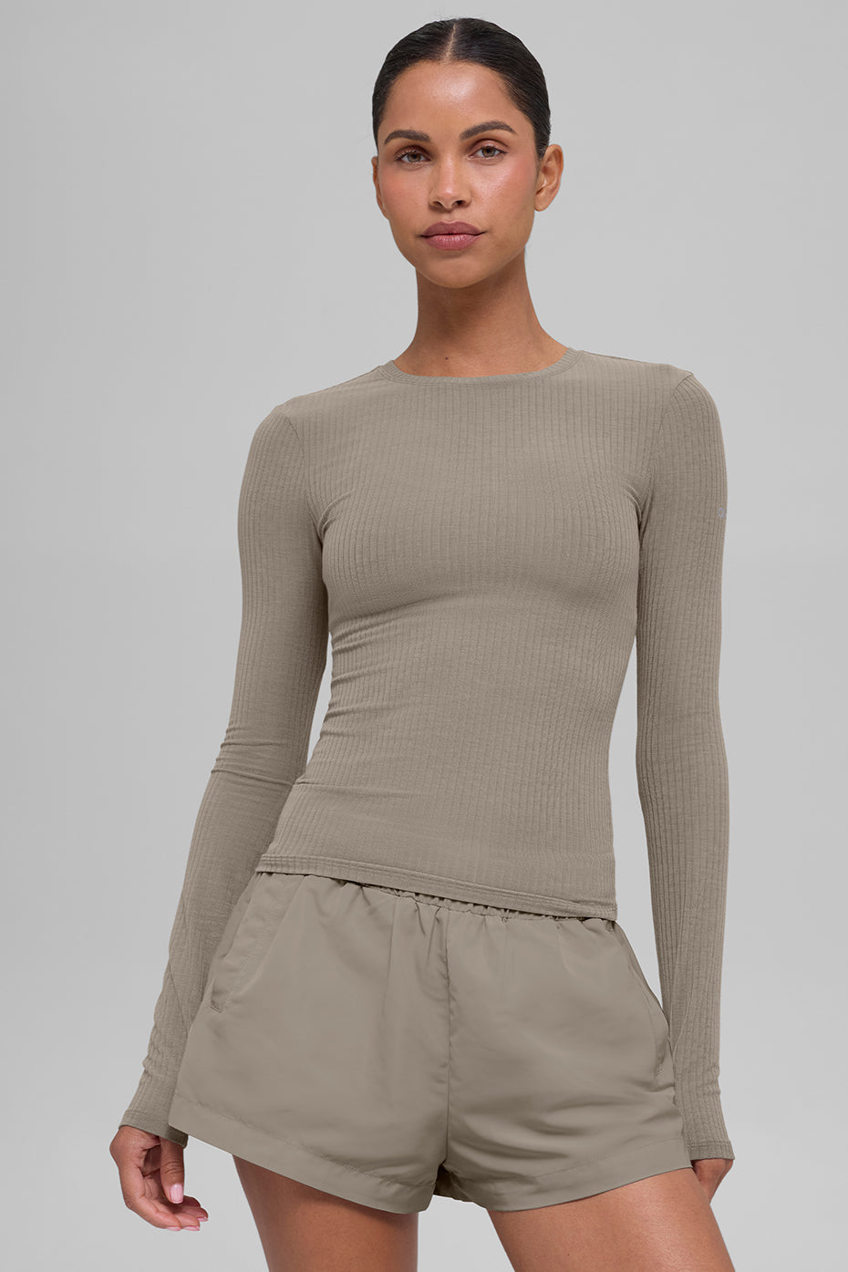 Ribbed Sea Coast Long Sleeve - Light Cocoa | ALO