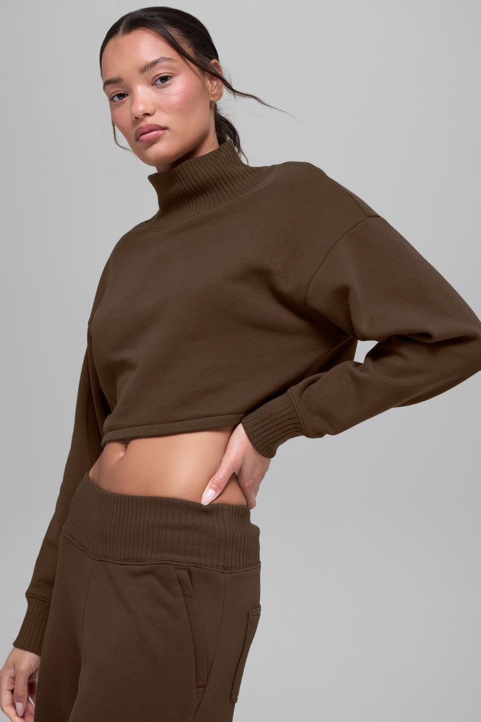 Cropped Serenity Coverup - Espresso | ALO