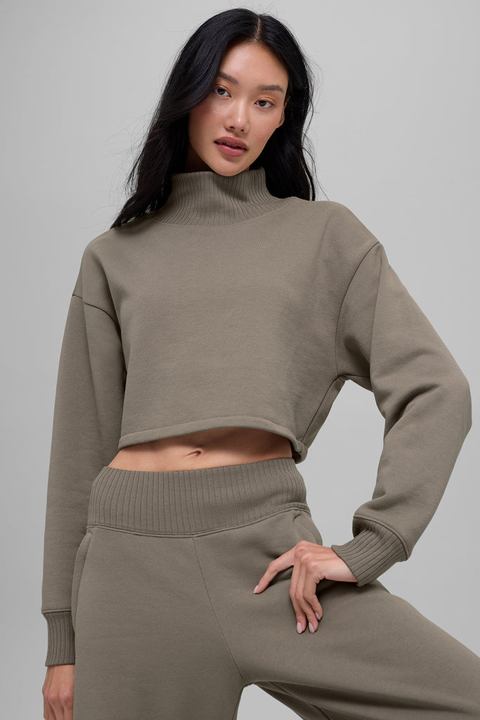 Cropped Serenity Coverup - Light Cocoa | ALO