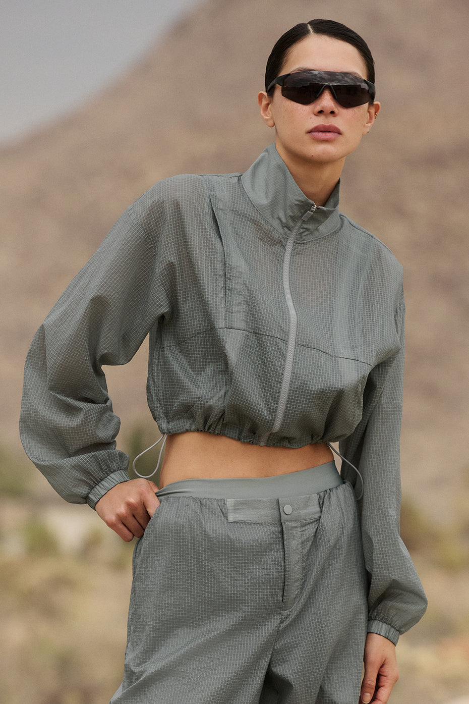 Game Time Full Zip Jacket - Lunar Grey | ALO