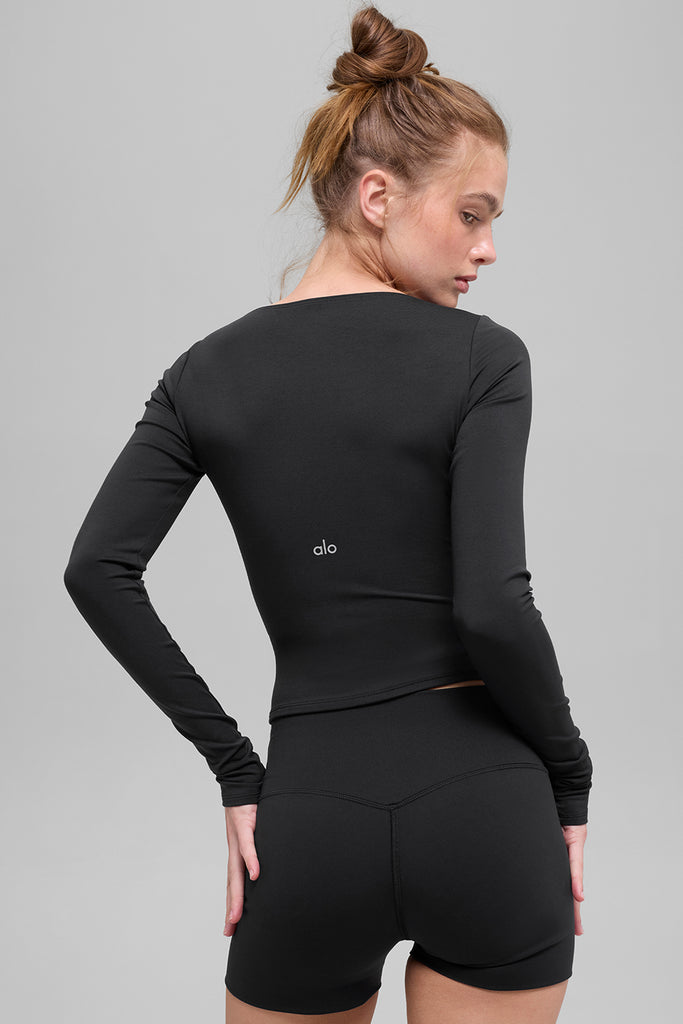 ALO Softsculpt Precision Long Sleeve - Black | ALO