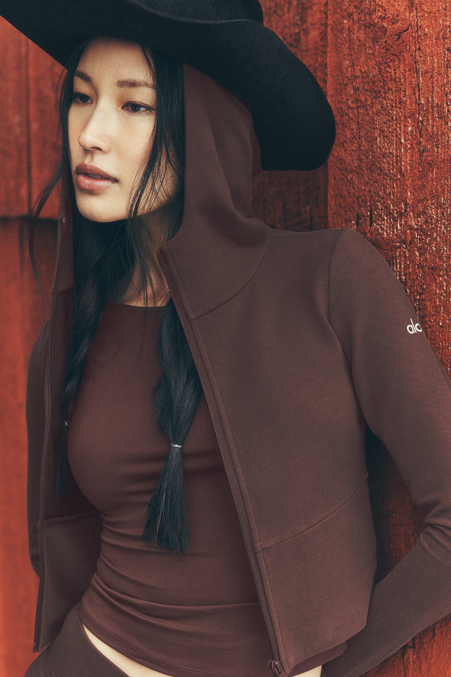 Sway Full Zip Hoodie - Brownstone | ALO
