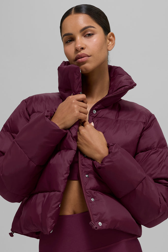 Gold Rush Puffer - Burgundy | ALO