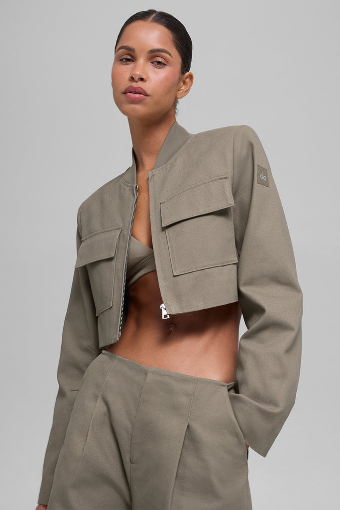 Cropped Main Character Jacket - Light Cocoa | ALO