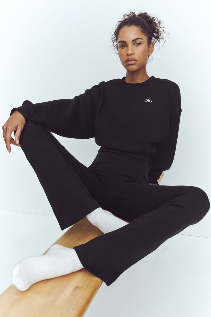 ヨガ・ピラティス Alo Yoga High-Waist Bootcut Legging S Airbrush High-Waist Bootcut Legging - Black | ALO