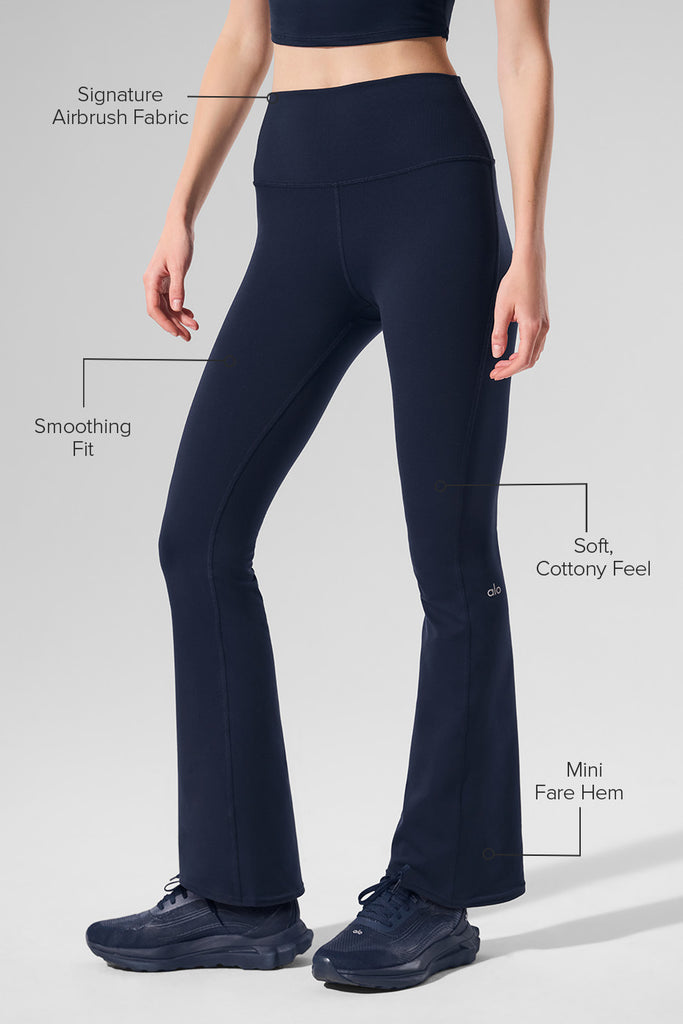 Airbrush High-Waist 7/8 Bootcut Legging - Navy | ALO