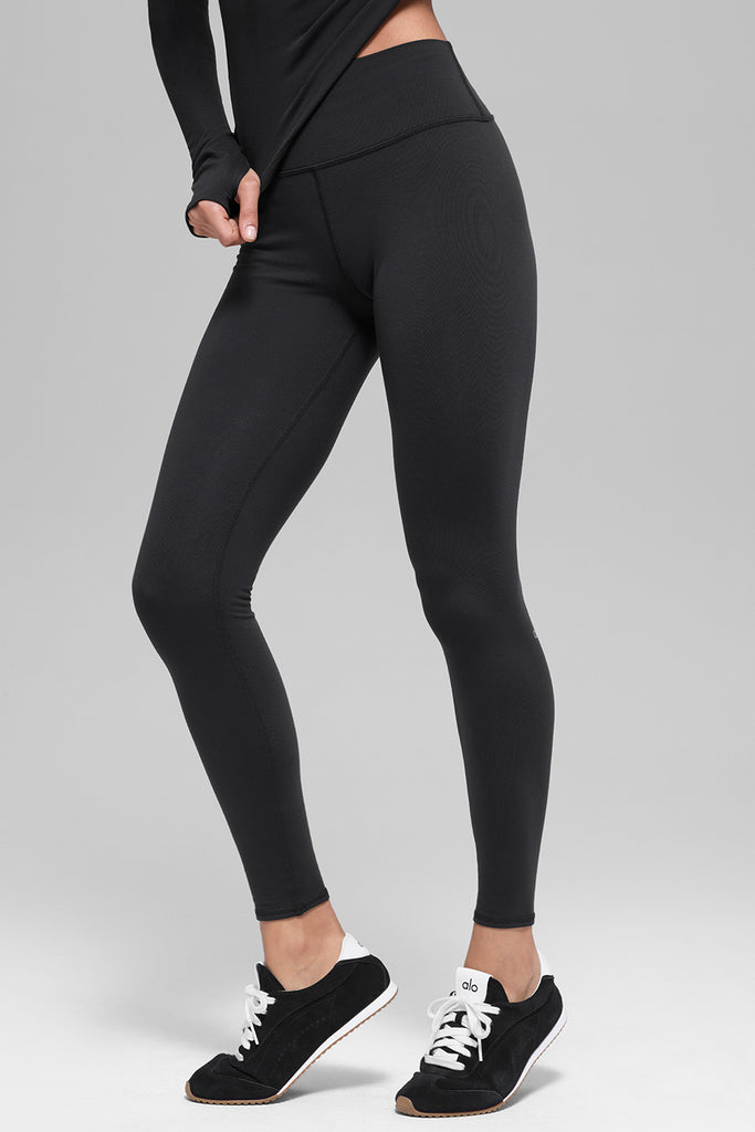 Airbrush Winter Warm High-Waist Nocturne Legging - Black | ALO