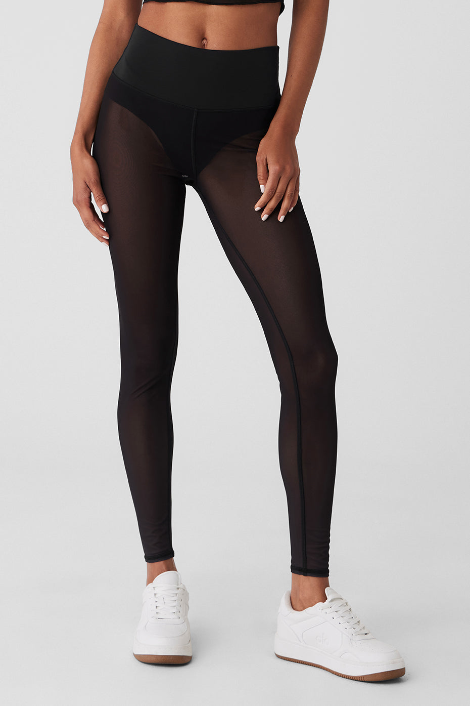 Lululemon Black Sheer Side Yoga Pants - Size 6