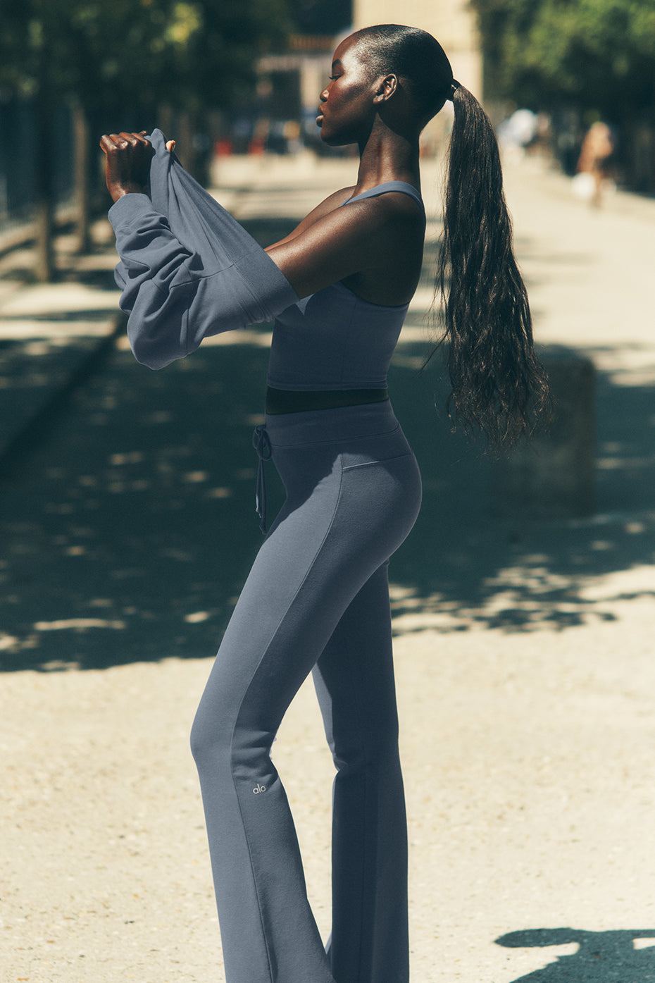 Sway Bootcut Sweatpant - Bluestone | ALO