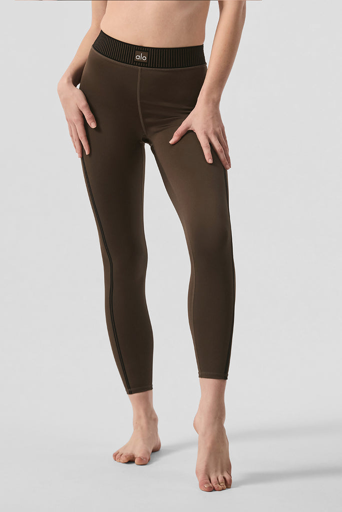Airlift High-Waist 7/8 Line Up Legging - Espresso | ALO