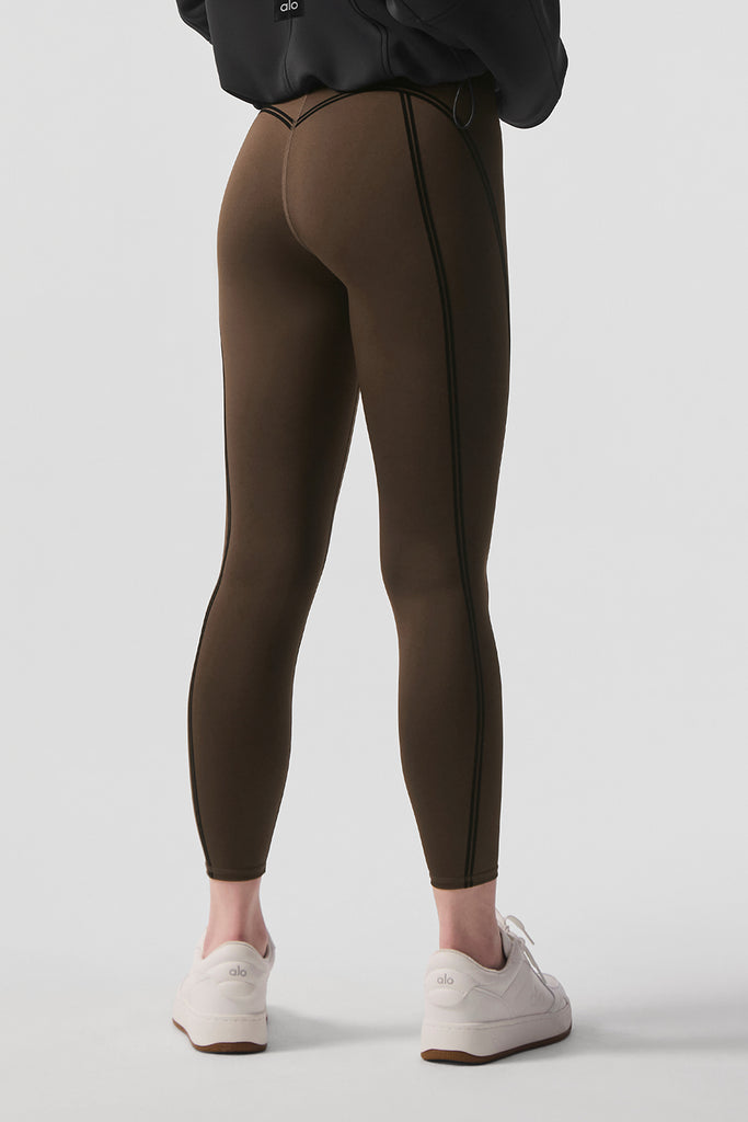 Airlift High-Waist 7/8 Line Up Legging - Espresso | ALO