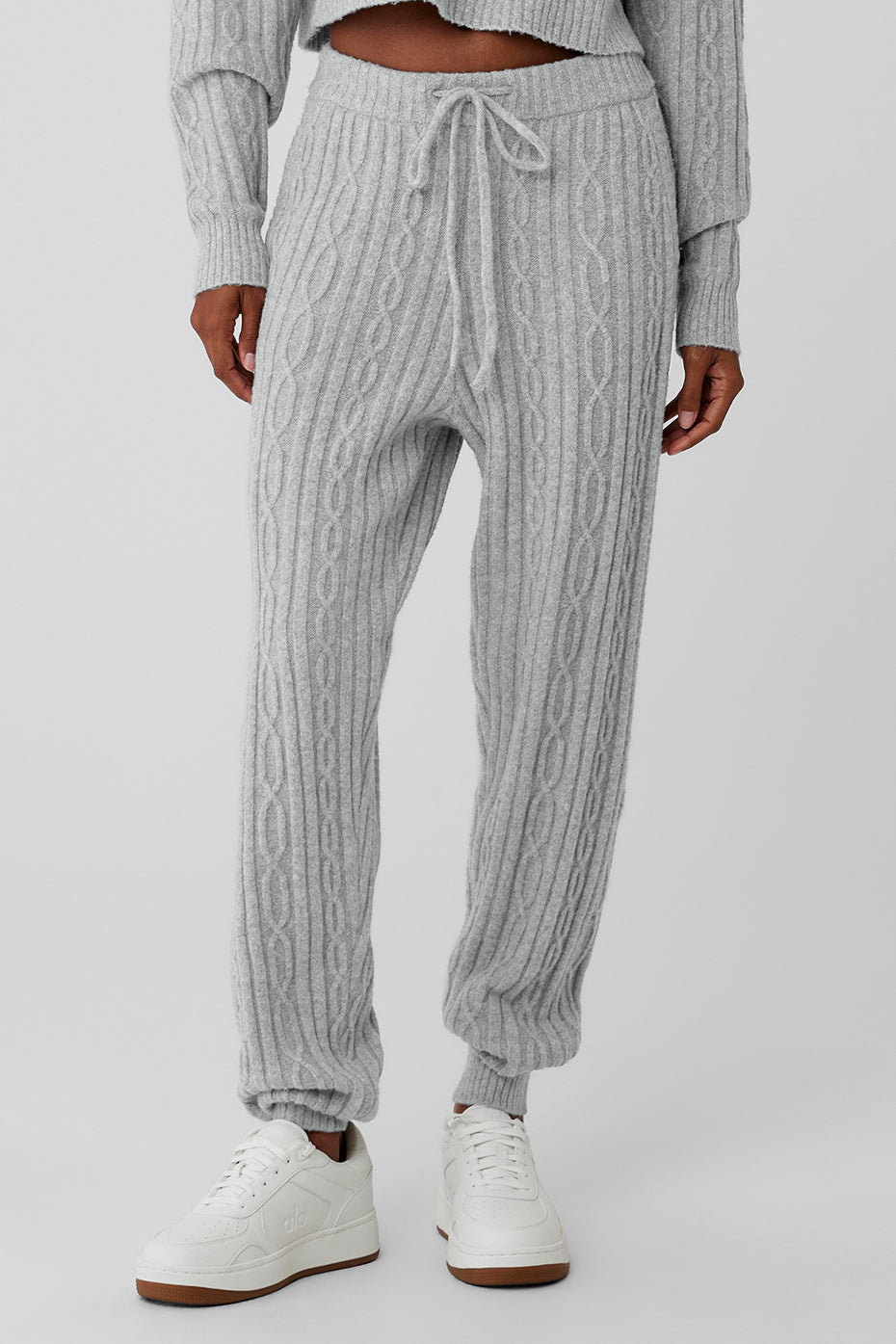 Cable Knit Winter Bliss Pant - Athletic Heather Grey - Athletic Heather  Grey / M