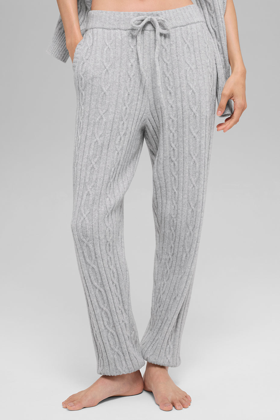 Cable Knit Winter Bliss Pant - Athletic Heather Grey | ALO