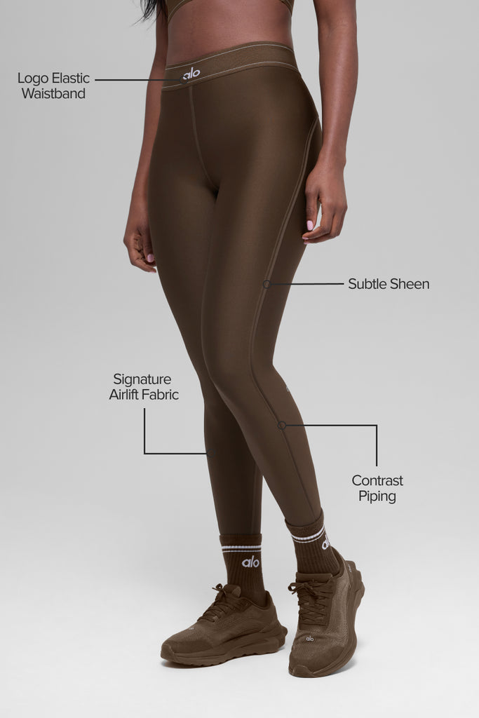 Airlift High-Waist Suit Up Legging - Espresso | ALO