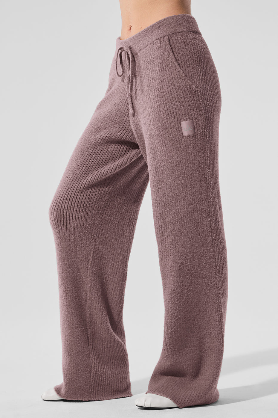 Snuggle Up Sweater High-Waist Wide Leg Pant - Mushroom | ALO